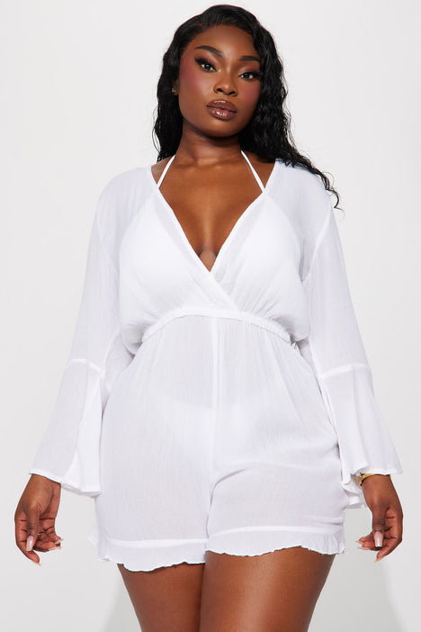 Plus size shop romper cover up