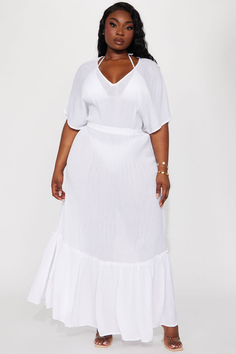 Plus size maxi dress swim cover up hotsell