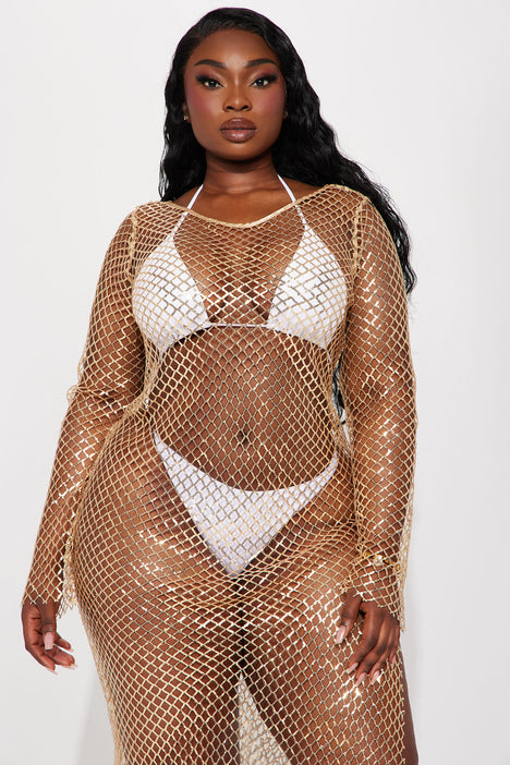 Fishnet bathing hot sale suit cover