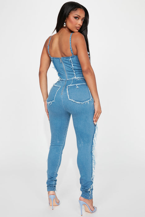 Fashion nova hotsell jean overalls