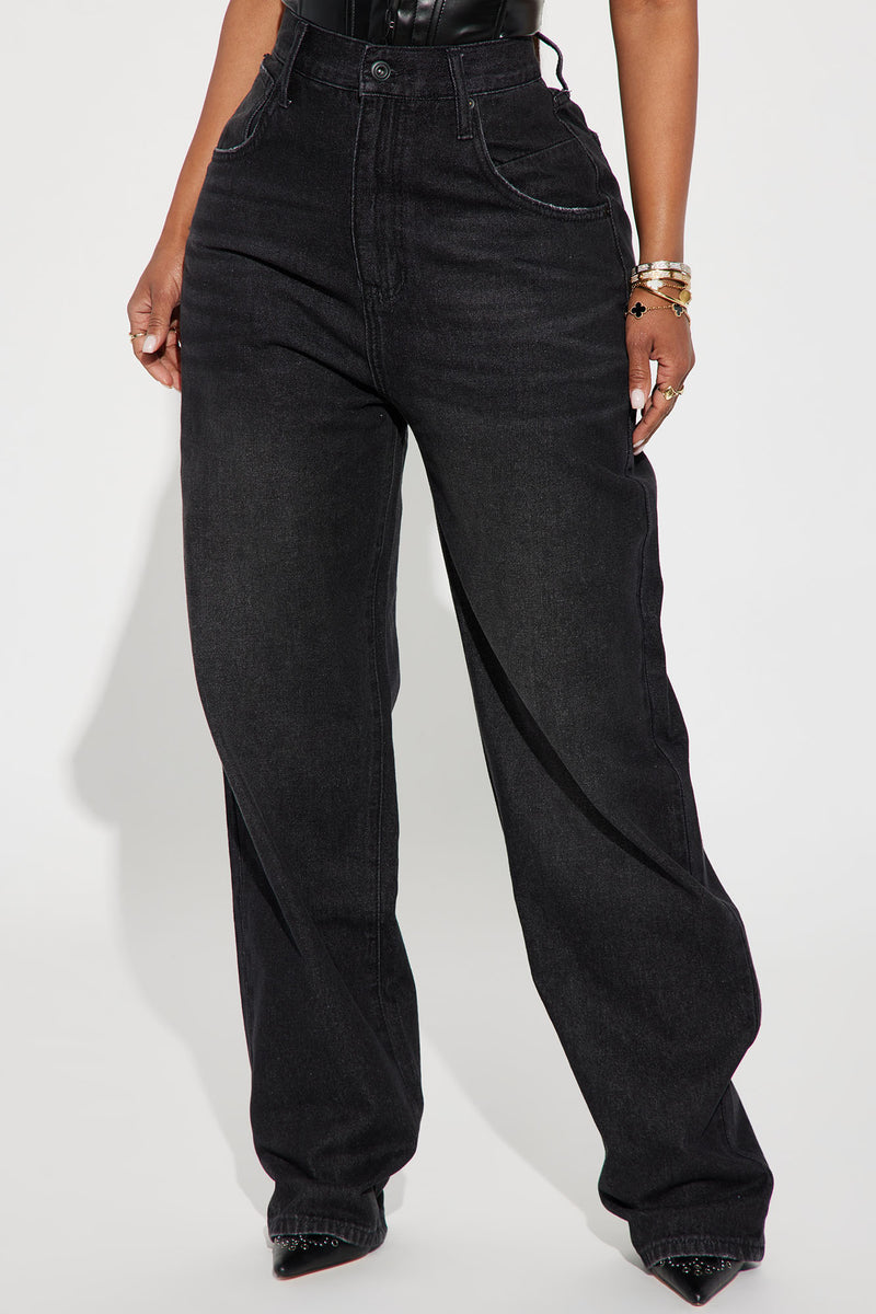 Zurich Baggy Wide Leg Jean - Black | Fashion Nova, Jeans | Fashion Nova