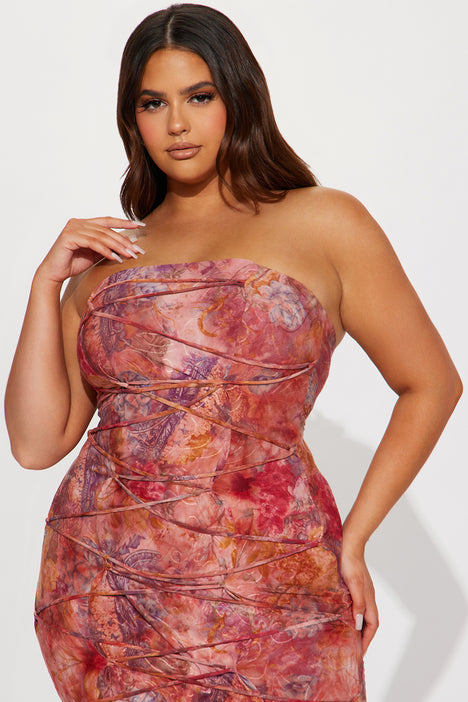 Framed lace up dress fashion nova sales