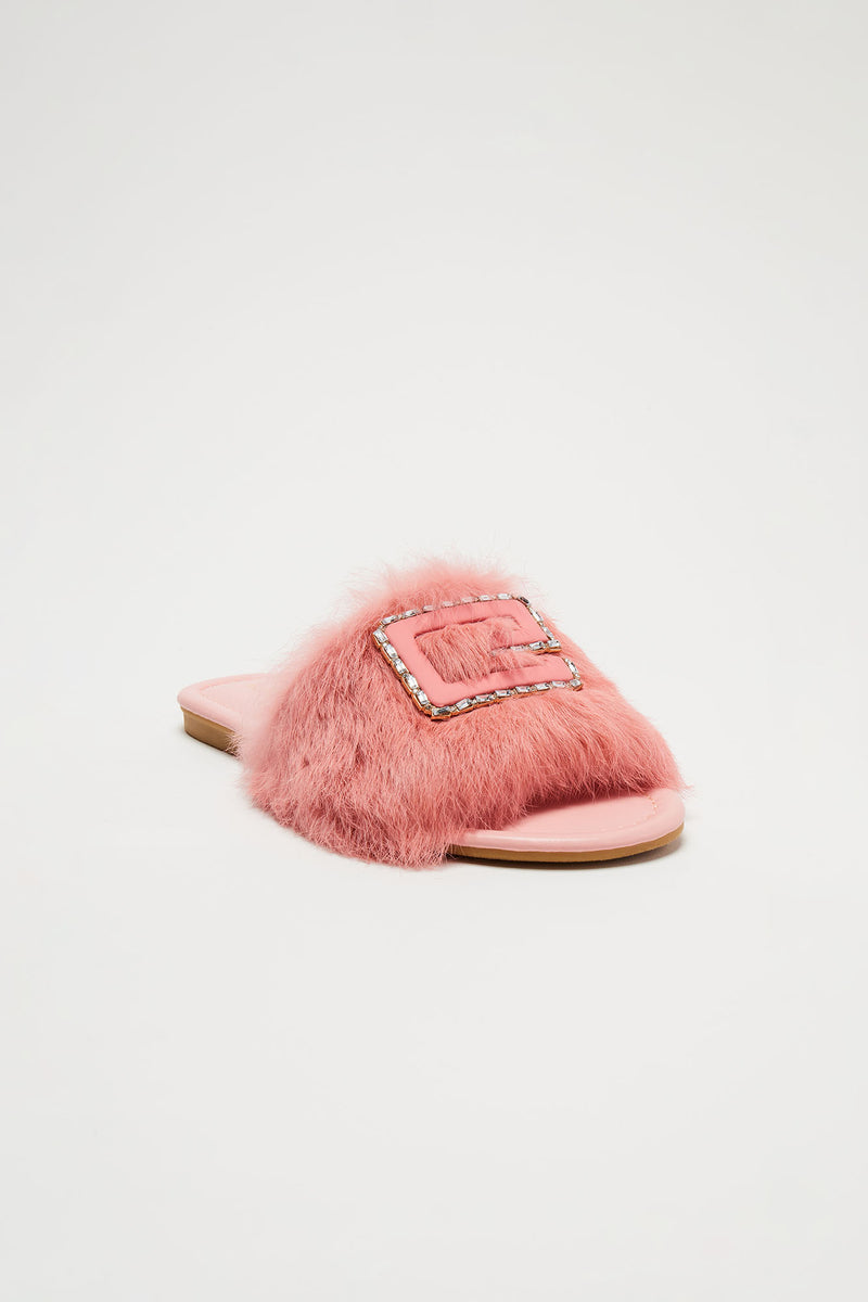 DAD SANDALS PLATFORM IN LIGHT PINK FUR