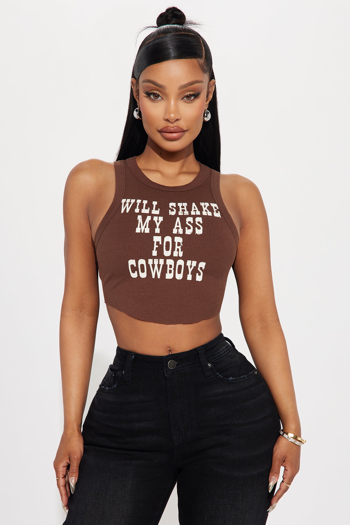 cowboys ruched halter top