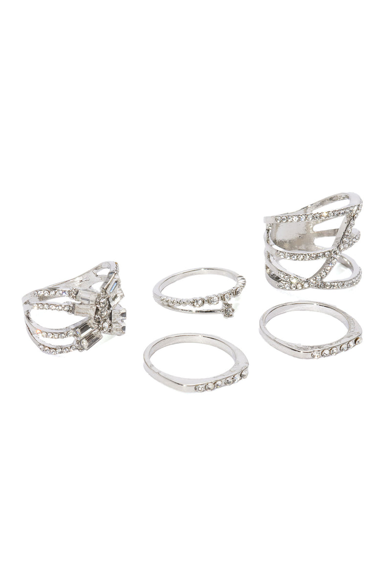 Wish You The Best 5 Piece Ring Set - Silver | Fashion Nova, Jewelry ...
