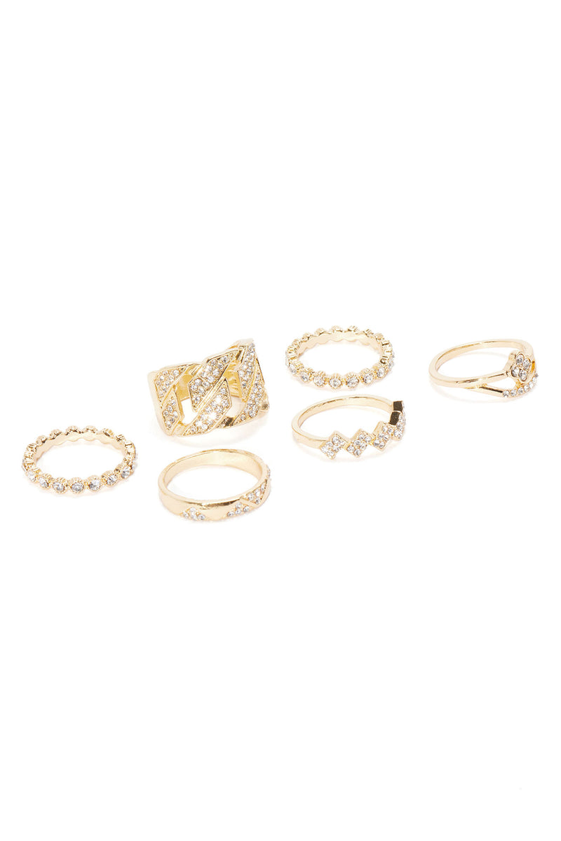 Elevate Me 6 Piece Ring Set - Gold | Fashion Nova, Jewelry | Fashion Nova