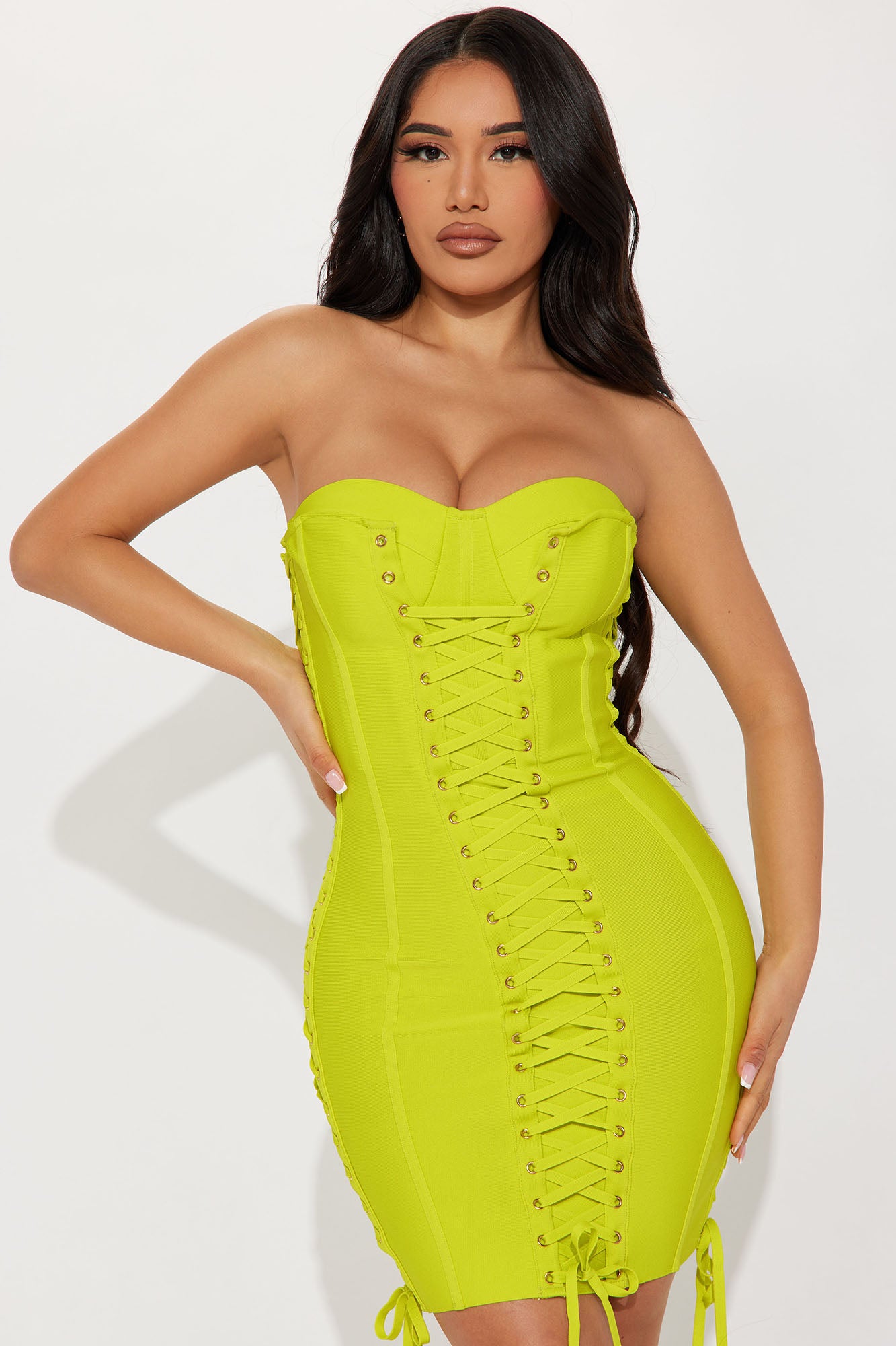 Yellow fashion nova dress on sale