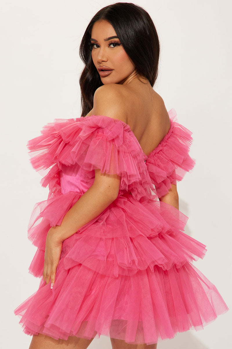 Cheri Tulle Mini Dress - Hot Pink | Fashion Nova, Dresses | Fashion Nova