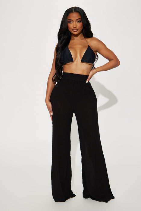 High waisted swim cover up pants 2025