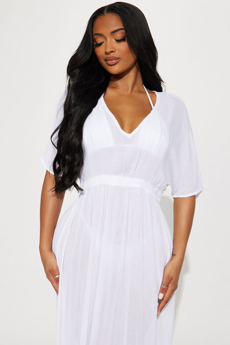 Breezy Nights Linen Swim Cover Up Maxi Dress - White | Fashion Nova ...