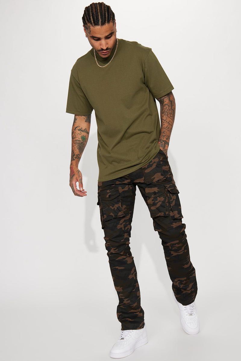 Great Escape Stacked Flare Pants - Camouflage | Fashion Nova, Mens ...