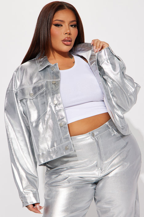 Fashion nova sale metallic jacket