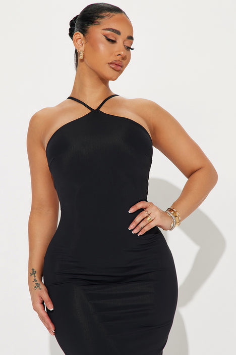 Gigi Sculpting Maxi Dress Black Fashion Nova Dresses