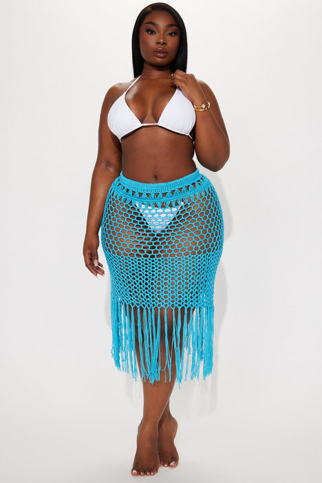 Crochet skirt swim cover up deals
