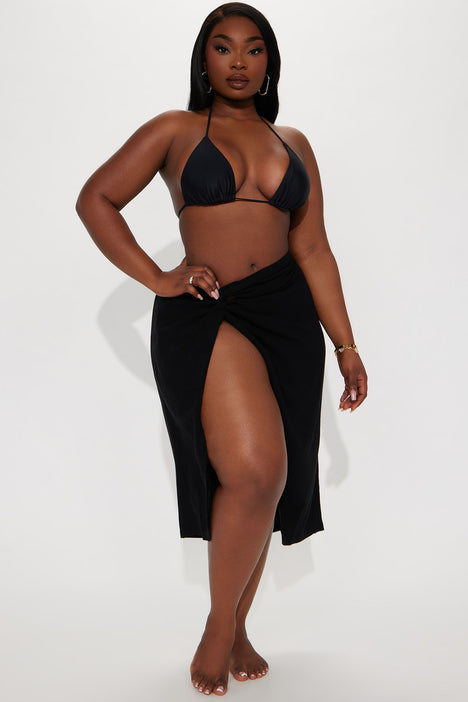 Plus size black skirt cover up online