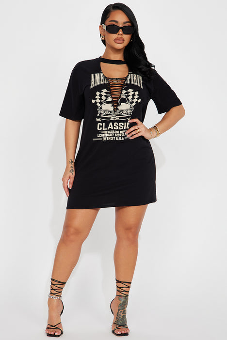 Black distressed t outlet shirt dress
