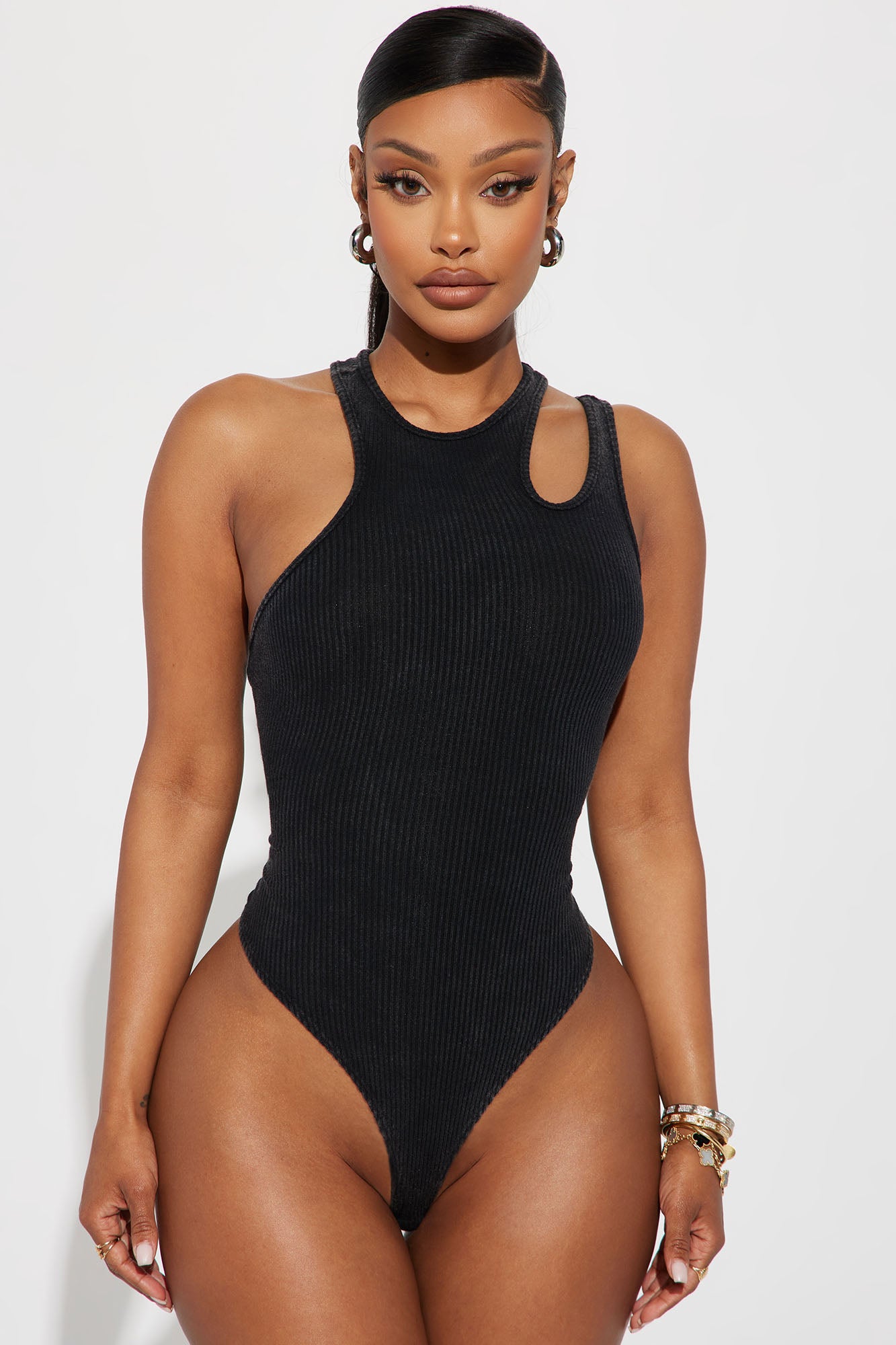 Camilla Washed Bodysuit Black Wash