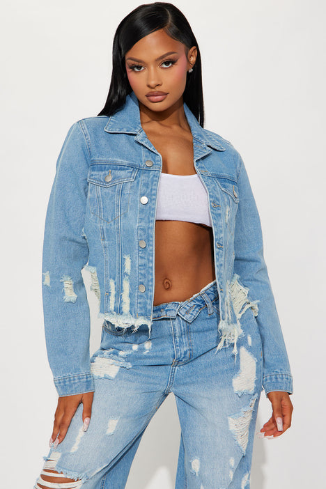 Fashion nova long jean jacket discount