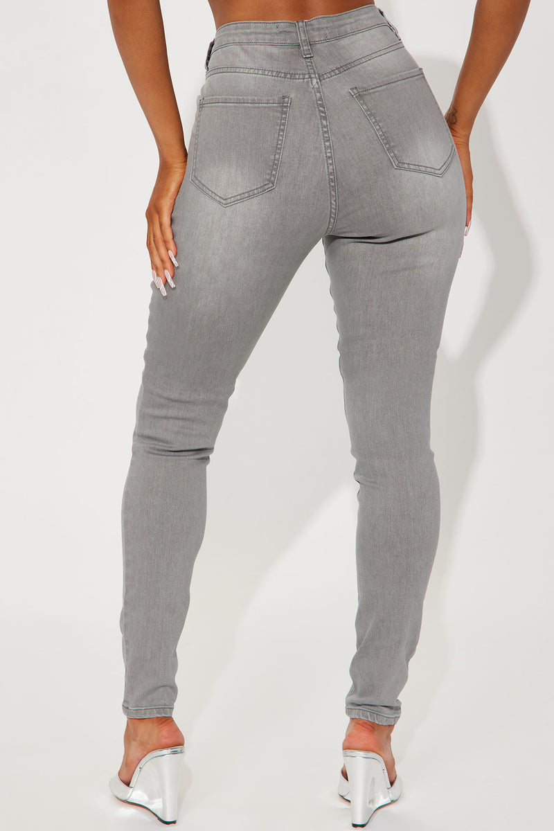 Tall Audrey High Rise Stretch Skinny Jeans - Grey | Fashion Nova, Jeans ...