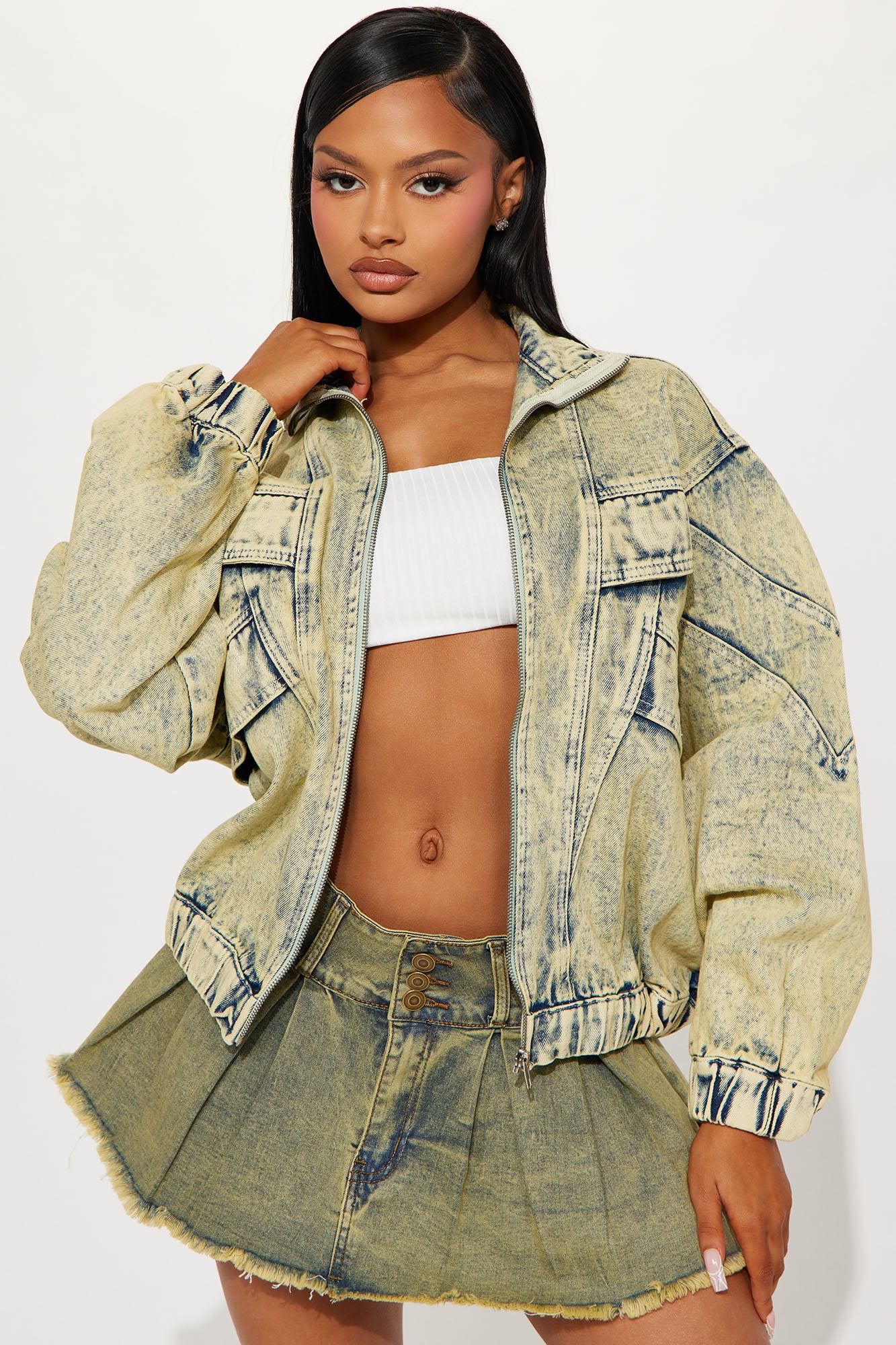 Fashion nova clearance oversized denim jacket
