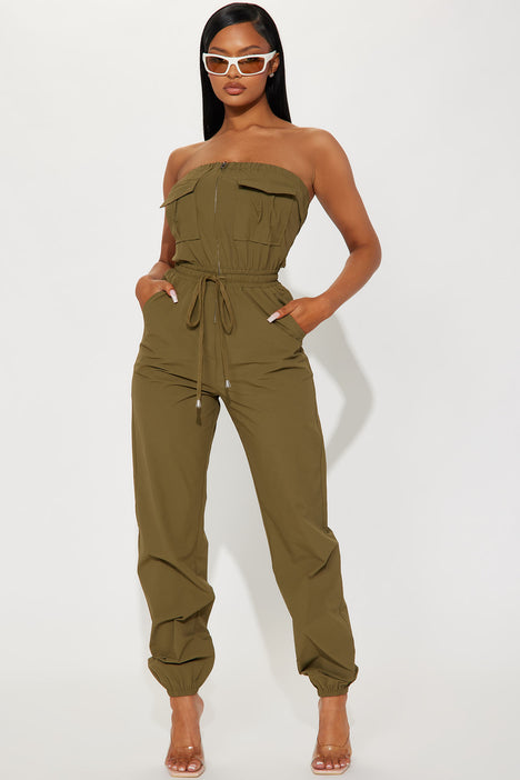 Fashion nova new arrivals olive green jumpsuit