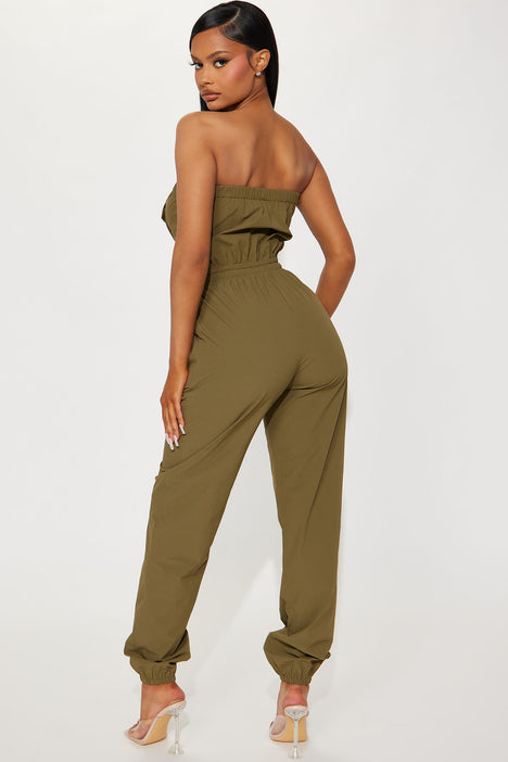 Got You Covered Jumpsuit Olive
