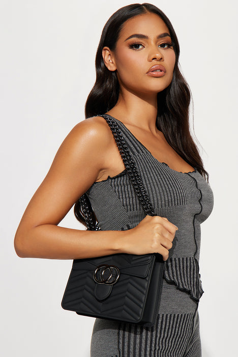 Christina Quilted Bag Black Fashion Nova Handbags Fashion Nova