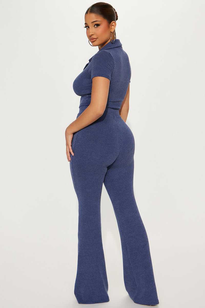 Josie Ribbed Pant Set - Navy | Fashion Nova, Matching Sets | Fashion Nova