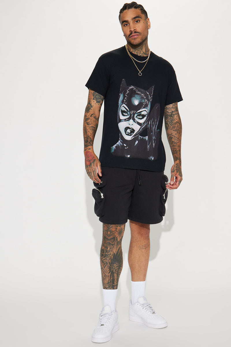 Catwoman Closeup Short Sleeve Tee Black Fashion Nova, Mens Graphic