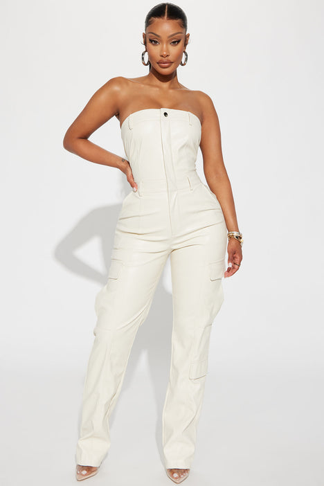 Cream jumpsuit womens outlet