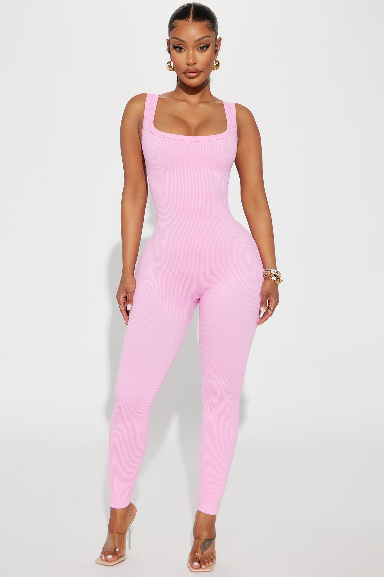 Find My Way Seamless Jumpsuit - Pink