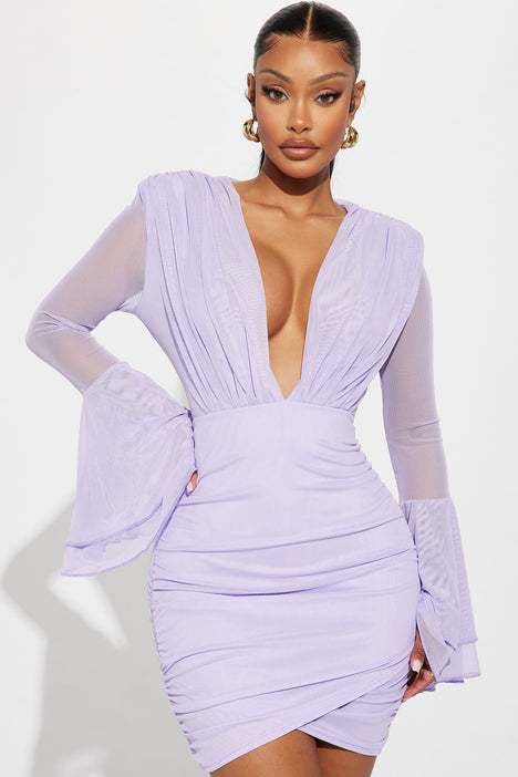 Fashion nova lavender hotsell dress