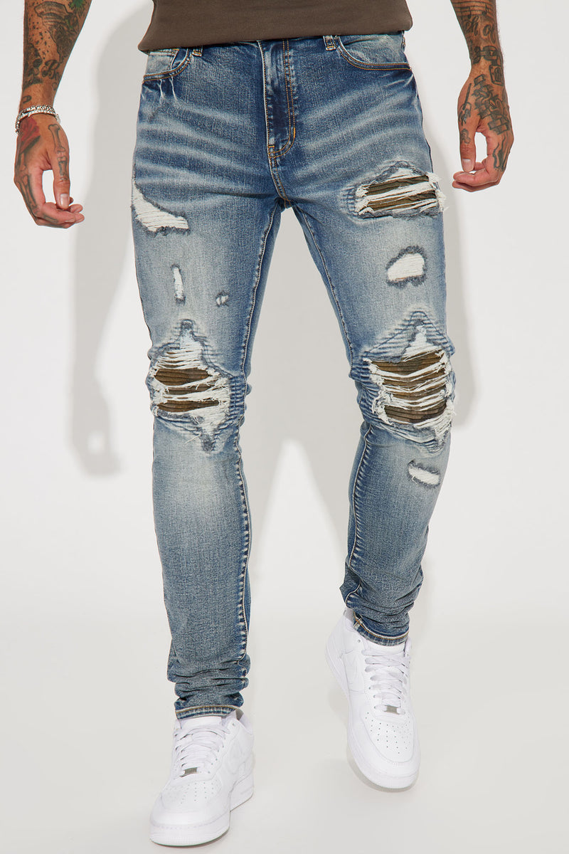 Too Important Stacked Skinny Jeans - Medium Wash | Fashion Nova, Mens ...