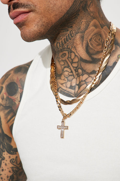 I m The One 2 Piece Chain Necklace Gold