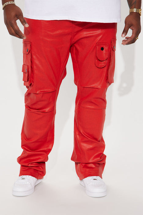 UNISEX Crimson Sky Red Cargo Parachute Pants – Weave Wardrobe