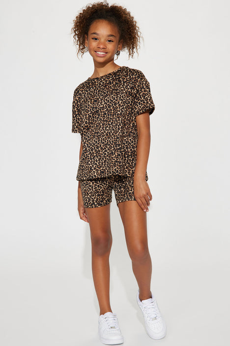 Girls outlet leopard shorts