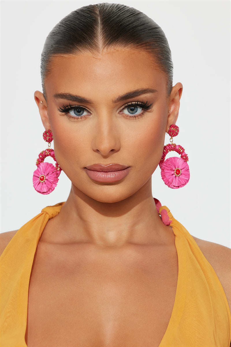 Fiesta Mami Earrings Pink Fashion Nova, Jewelry Fashion Nova