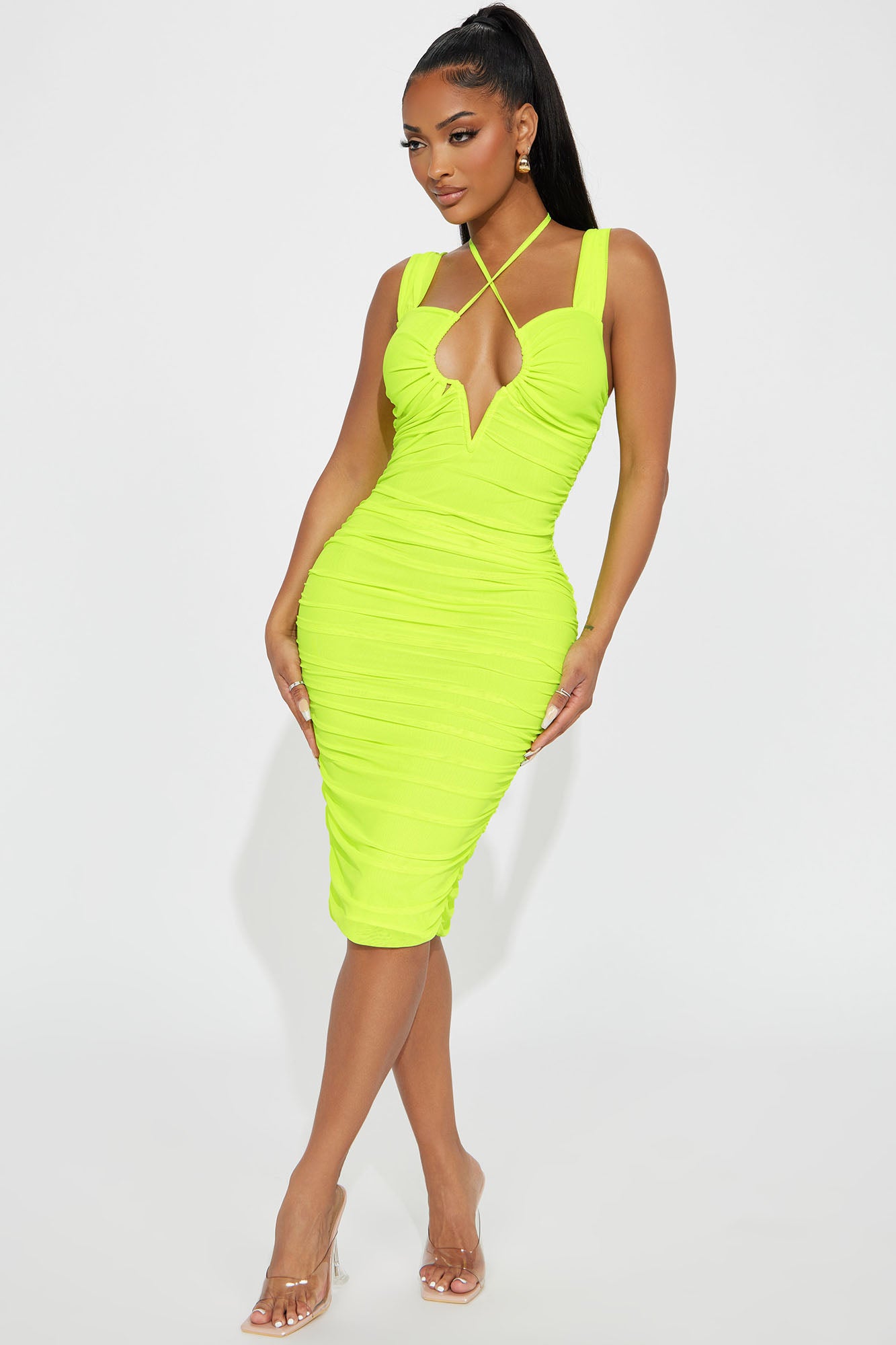 Neon bodycon dress hotsell