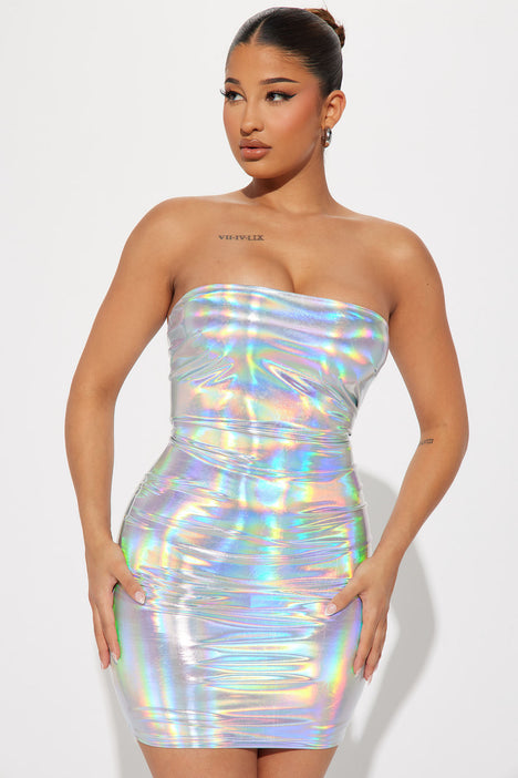 Fashion nova holographic dress online