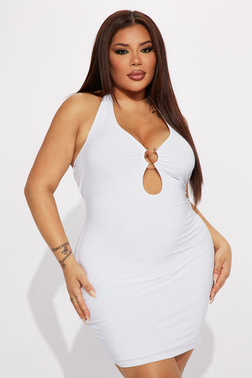 Fashion nova shop plus white dress