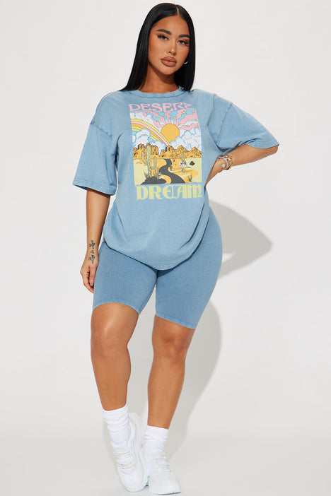 Desert Dream Biker Short Set Blue