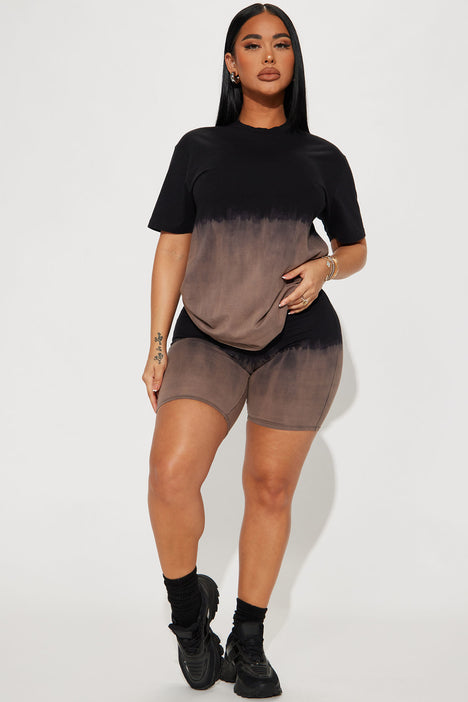Matching biker short set top