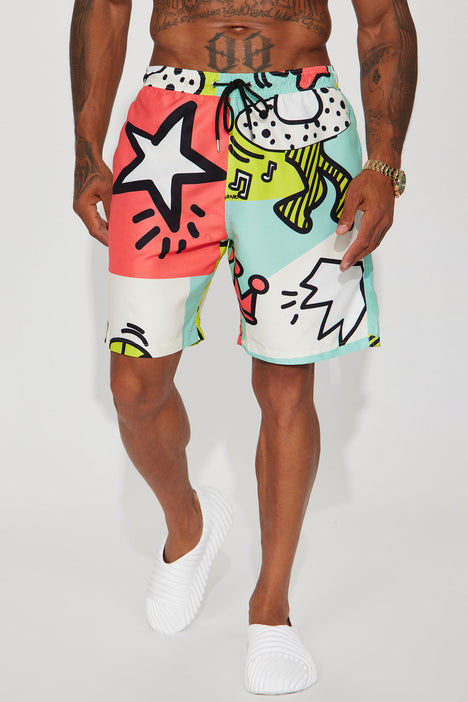 Everything Everywhere Swim Trunks Multi Color