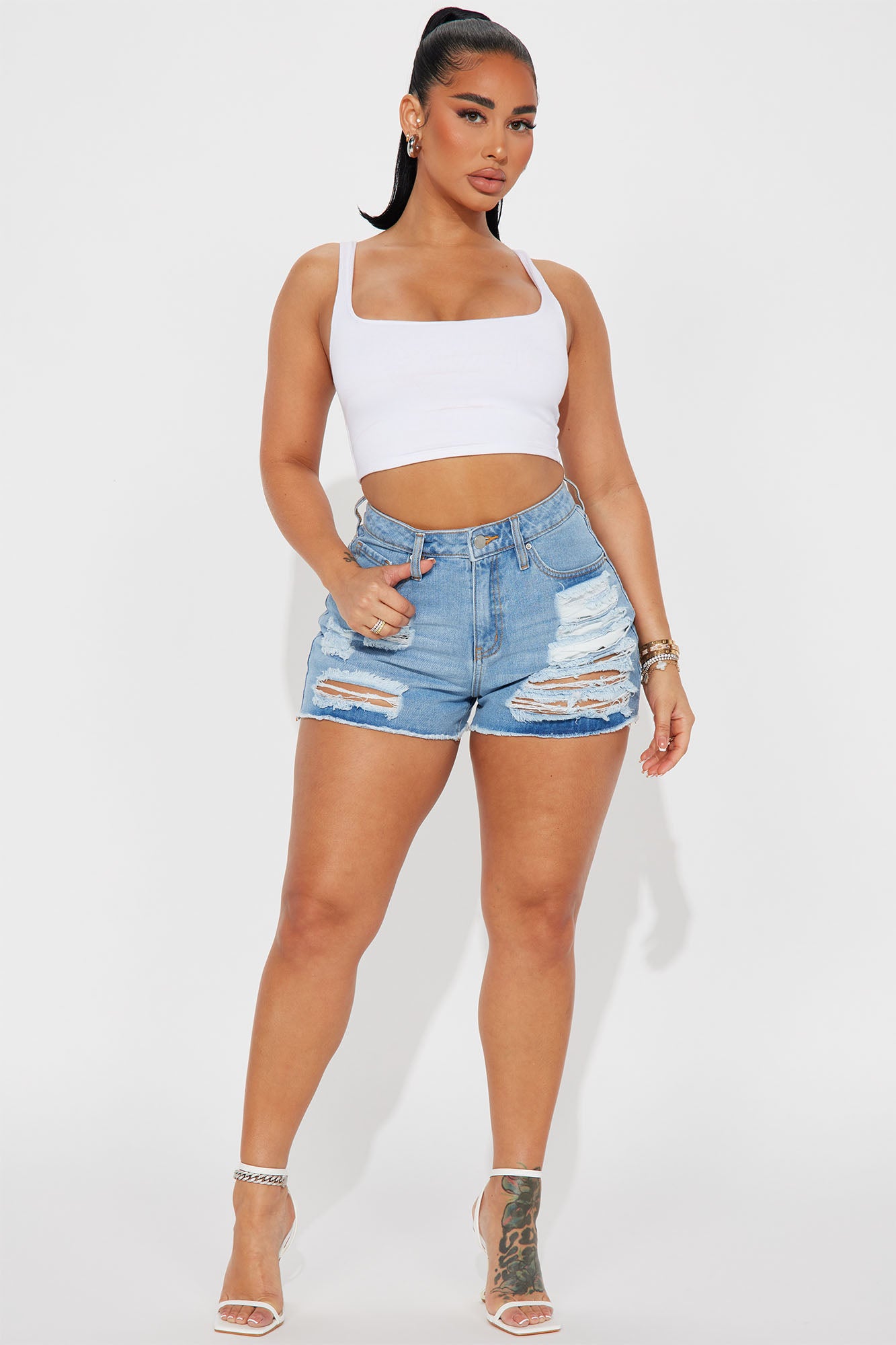 Non stretch denim deals shorts