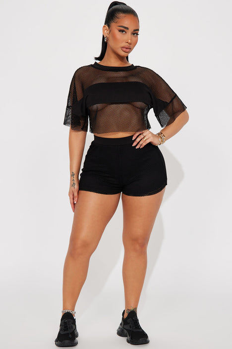Fashion nova shop fishnet shorts
