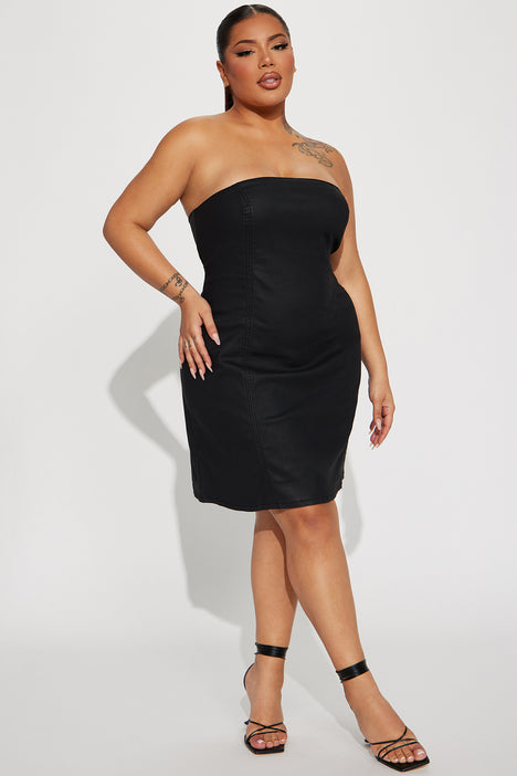 Catherine Denim Mini Dress Black Fashion Nova Dresses