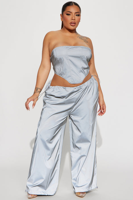 Reflective joggers fashion nova hot sale