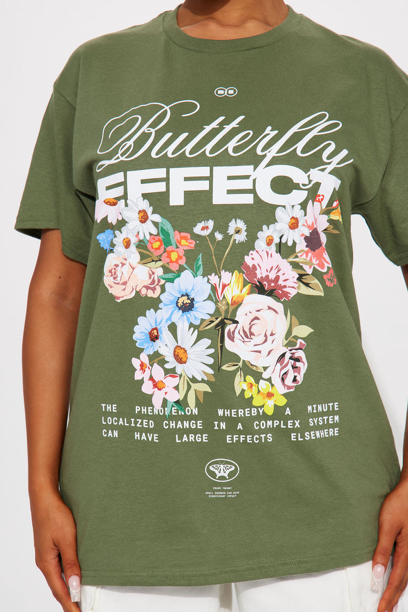 The Butterfly Effect Graphic Tshirt - Olive | Fashion Nova, Screens ...