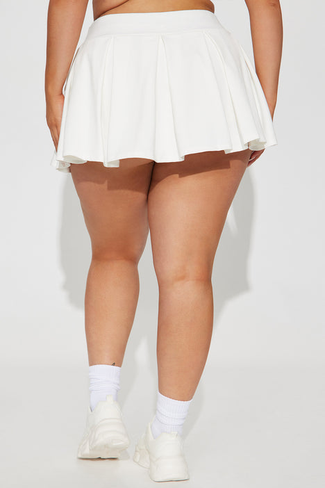 Plus size pleated micro top mini skirt