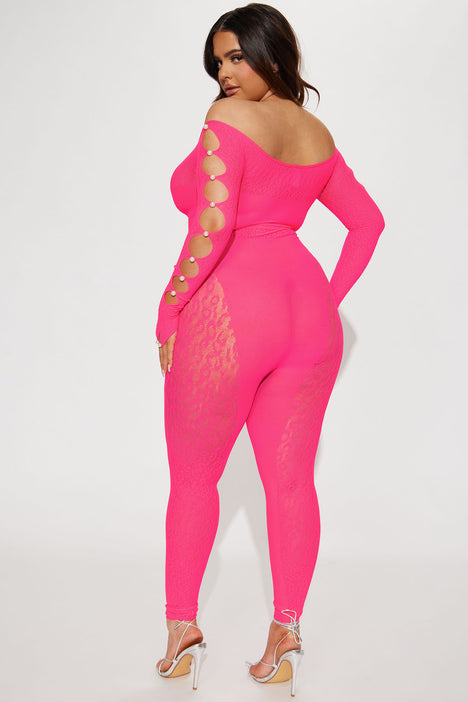 Fashion nova top hot pink jumpsuit